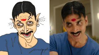 BamBholle Laxmii Memes | Akshay Kumar Funny Art | Viruss | Ullumanati Crazy Funarts #funny #cartoon