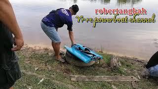 RC PETROL AND BATTERY BOAT RACE AT PERMAI THERE