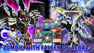 DOOMKING BALERDROCH WITH FALLEN OF ALBAZ ZOMBIE DECK DUEL LINKS RANKED DUEL  [YU GI OH! DUEL LINKS]