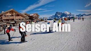 Skiing Seiser Alm