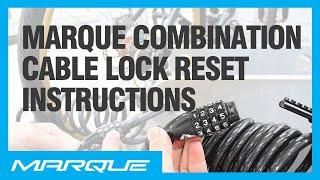 MARQUE Combination Cable Lock Reset Instructions | MARQUE Cycling