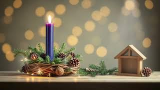  HOPE  Advent Wreath Cozy Ambience Week One - Waiting for Christmas Background Screensaver Vibes