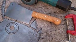 Making a Meat Cleaver (recycling a saw blade for knife making) - ein Fleischerbeil bauen