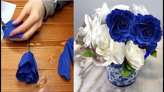 How to Make Paper Roses | DIY Crepe Paper Flowers Tutorial