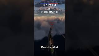 Bf 109 vs F-15C Dogfight in Realistic Mod God Mod #warthunder #warthundergameplay #bf109 #f15c