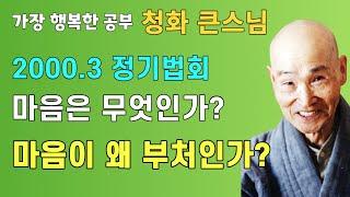 마음은 무엇인가? 마음이 왜 부처인가? | 청화스님 법문 성륜사 정기법회 20000305
