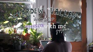 study with me  | stardew valley️winter music | 1 hour 25/5 pomodoro with timer