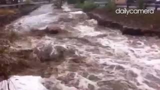 Raging creek and flooding in North Boulder   #flood #boulder #colorado #rain #dailycamera #coflood #