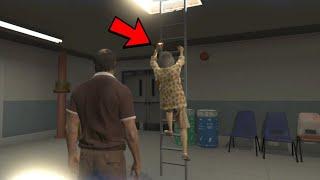 GTA 5 - Can NPC Climb The Ladder? (Shocking)