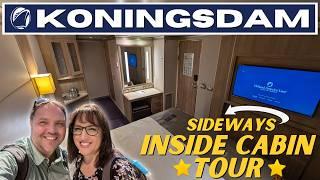 Holland America Koningsdam Inside Cabin Tour: (SIDEWAYS Stateroom 8119)