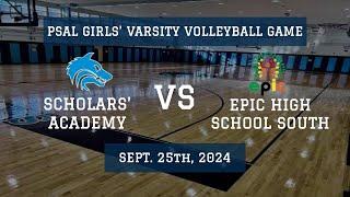 Girls' Varsity Volleyball Game (Sept. 25th, 2024): Scholars' Academy (HOME) VS Epic HS South (AWAY)