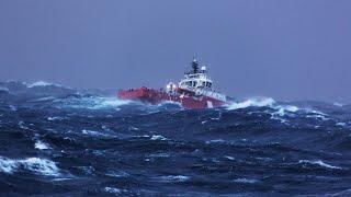 DRAMATIC FOOTAGE SHIP IN STORM.  (The Unseen Key Workers)