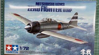 Tamiya Mitsubishi A6M3 Zero Fighter Hamp 1/72 Scale Model Aircraft