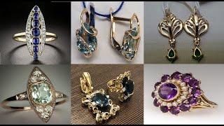 Very beautiful jewelry.USSR gold. Очень красивые, золотые украшения. Золото СССР.