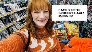 FAMILY OF 13 WEEKLY GROCERY HAUL! $5,045.35!