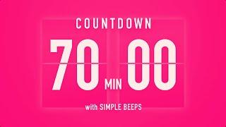 70 Minutes Countdown Flip Clock Timer / Vibration Beep 