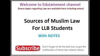 #SourcesofMuslimlaw..simple explanation SOURCES OF MUSLIM LAW