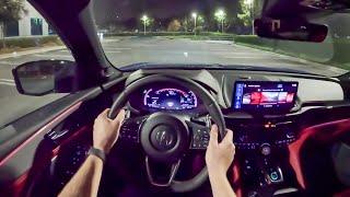 2025 Acura MDX A-Spec Advance - POV Night Drive (Binaural Audio)