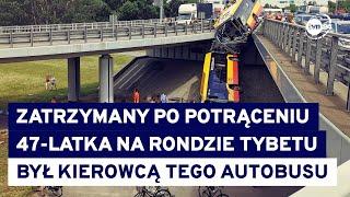 Wypadek na Woli. Zatrzymany mężczyzna to kierowca autobusu, który cztery lata temu spadł z mostu