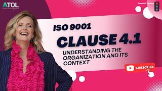 ISO 9001 Clause 4.1 Understanding the Organization and its Context | Auditor Training Online