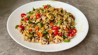 Vegan Egg Fried Rice (No Eggs Needed!) | cooked vegan