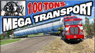 World's BIGGEST Oversized Transport, 100 Ton GIAGANTIC Load - American Truck Simulator - Moza R9