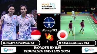 R HIDAYAT/Y RAMBITAN (INA) vs Mahiro KANEKO/Shunya OTA (JPN)[MD]R 32 | WONDER Indonesia Masters 2024