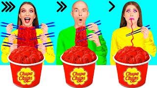 Fast, Medium or Slow Food Challenge | Funny Kitchen Hacks by Happy Funny