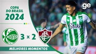 JUVENTUDE 3 X 2 FLUMINENSE | MELHORES MOMENTOS| OITAVAS DE FINAL COPA DO BRASIL | ge.globo