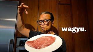 Iron Chef Dad cooks Japanese Wagyu A5 