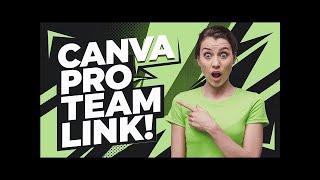 Canva pro team invite link | canva pro team link | canva pro free 2024