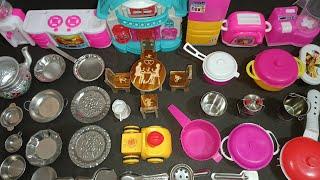 5 Minutes satisfying with unboxing Hello kitty sanrio kitchen set|Tiny ASMR MINIATURE kitchen set 77