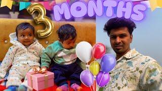 3 Months Celebration  आज तो पार्टी हो गई है | parni vlogs #twinsvlog