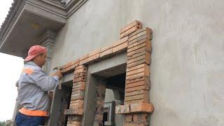 Amazing Modern Window Construction Design - Creative Skills To Build Windows With Bricks And Cement