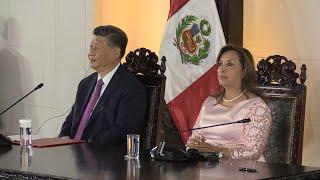 Xi Jinping, Dina Boluarte inaugurate Peru's Chancay Port during APEC summit | AFP