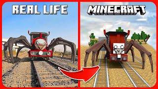 Choo Choo Charles In Real Life VS Minecraft | All Eat Monster In Real Life