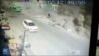 Gyan gaming car accident video. right leg lost #gyangaming #pray . Car accident video CCTV footage