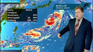 Guam update: Tropical Storm Maria forms north of Guam, 08 August Update