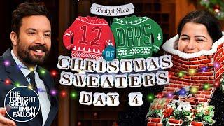 12 Days of Christmas Sweaters 2022: Day 4 | The Tonight Show Starring Jimmy Fallon