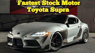 Fastest Stock Motor MKV Toyota Supra in The World! 1/4 Mile!