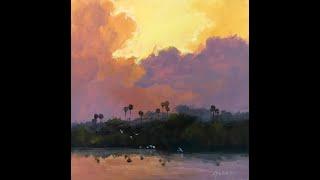 Landscape Painting in Acrylics!!! Learn Optical Blending!