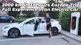 2000 km Europe Trip in Tesla Model 3 | Bern to Bucharest | 31 hours