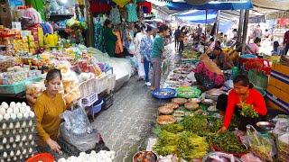 Walk Around Cambodian Market In Phnom Penh City - Salty Duck Eggs, Avocado, Fish, & More