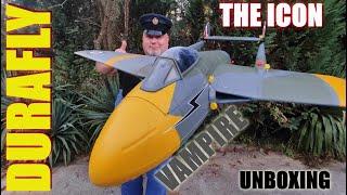 Durafly D.H.100 Vampire V3 PNF "RAF Camo Edition" 70mm EDF RC Jet EPO 1100mm UNBOXING