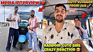 Random girl Asking For lift in my auto  Media Interview ️ Crazy Reactions in public  First vlog 