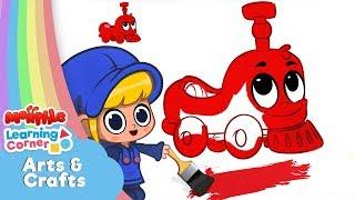 Learn to Draw With Morphle - Color Morphle Train | Arts & Crafts Corner | Learning Videos For Kids