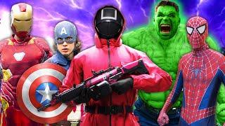 Avengers VS Squid Game! (Epic Nerf Battle)
