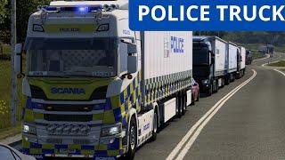 ‍️ Police Patrol in a POLICE TRUCK on Calais-Duisburg | TruckersMP Game Moderator