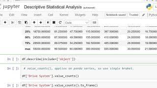 Python: Descriptive Statistical Analysis: English