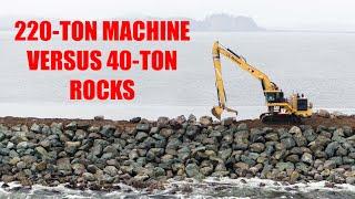 Rebuilding a 100-Year Old Jetty w/ 40-Ton Rocks